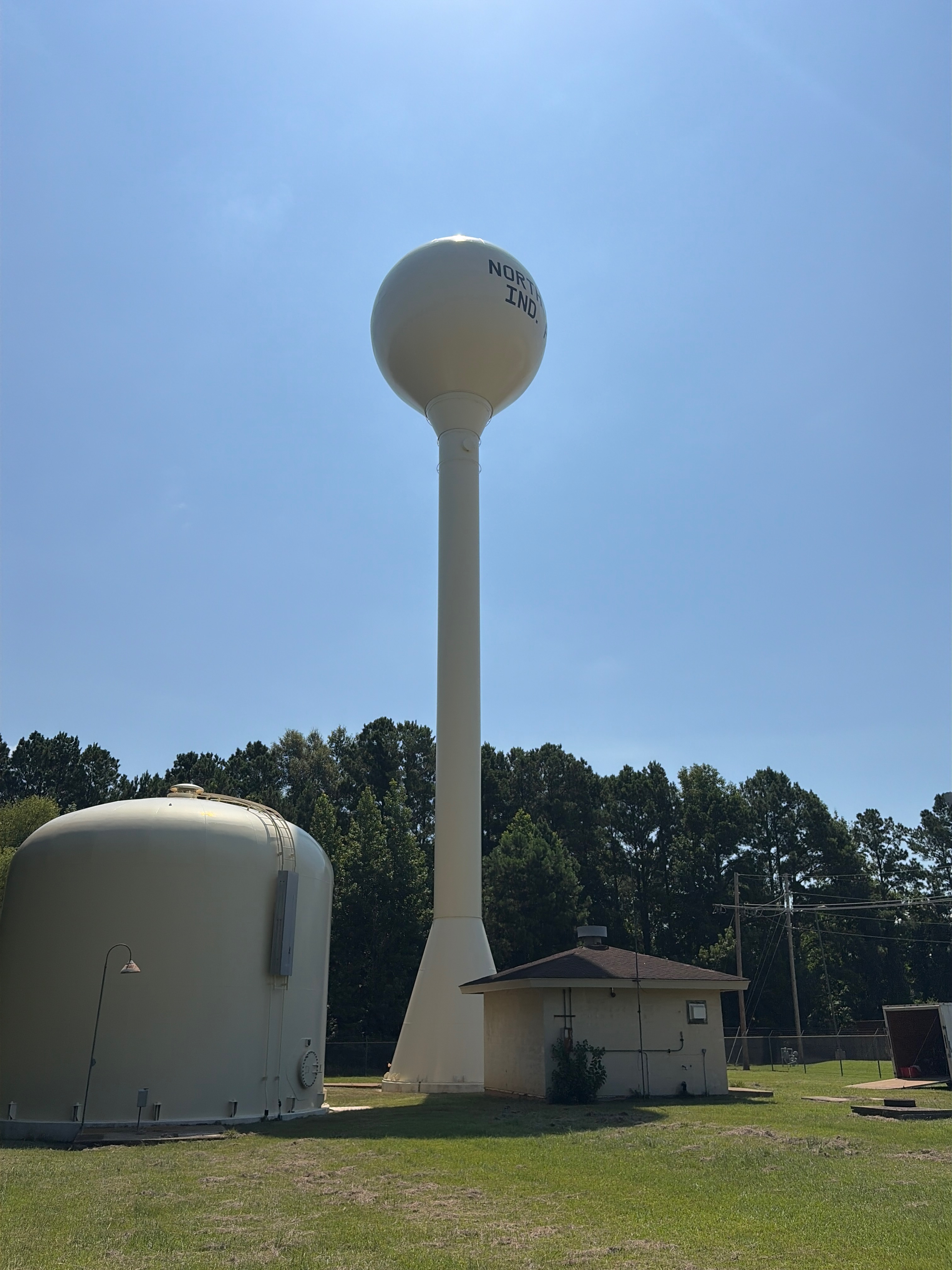 Water tower post clean run