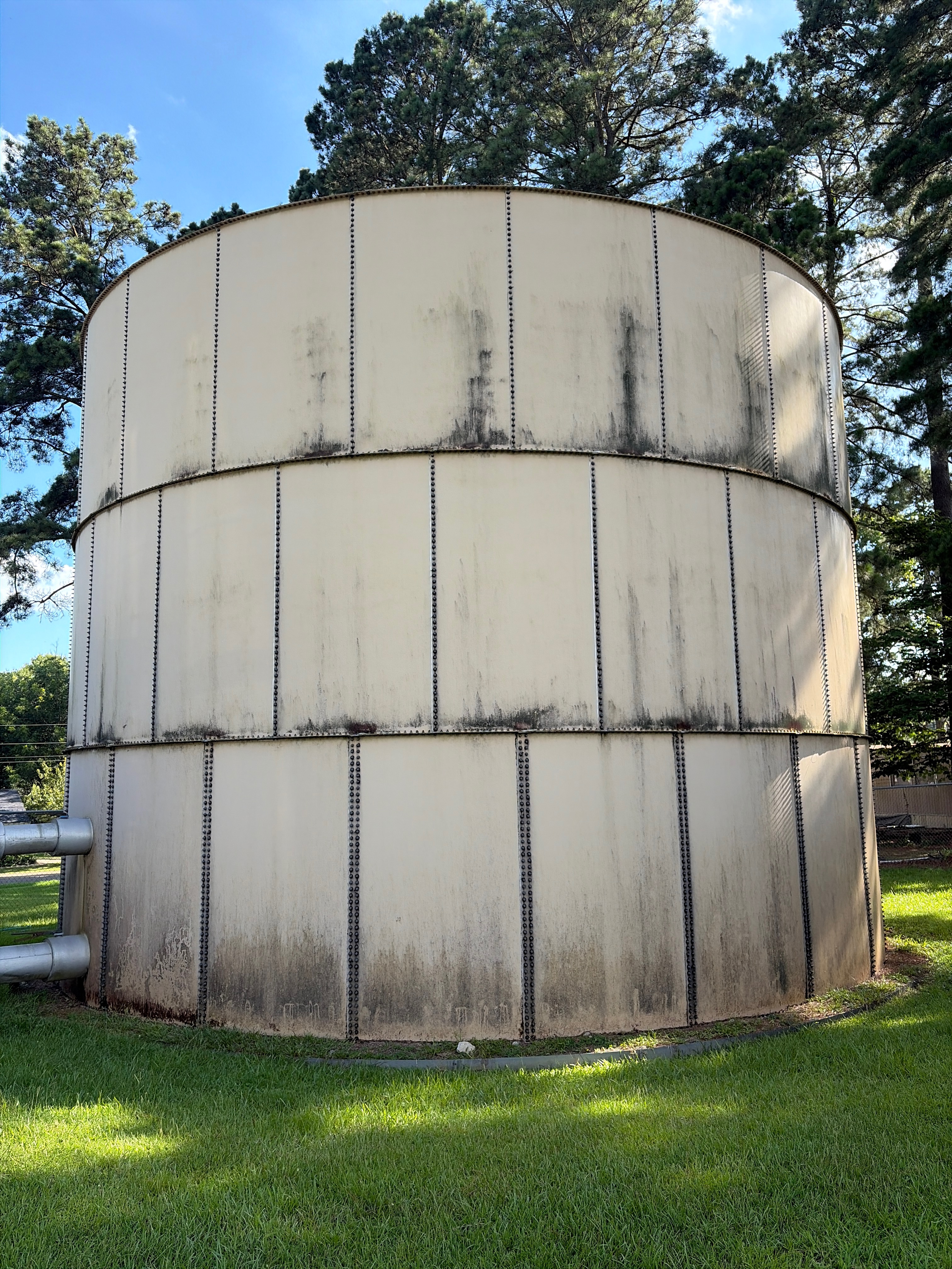 Ground storage tank before tech rinse execution