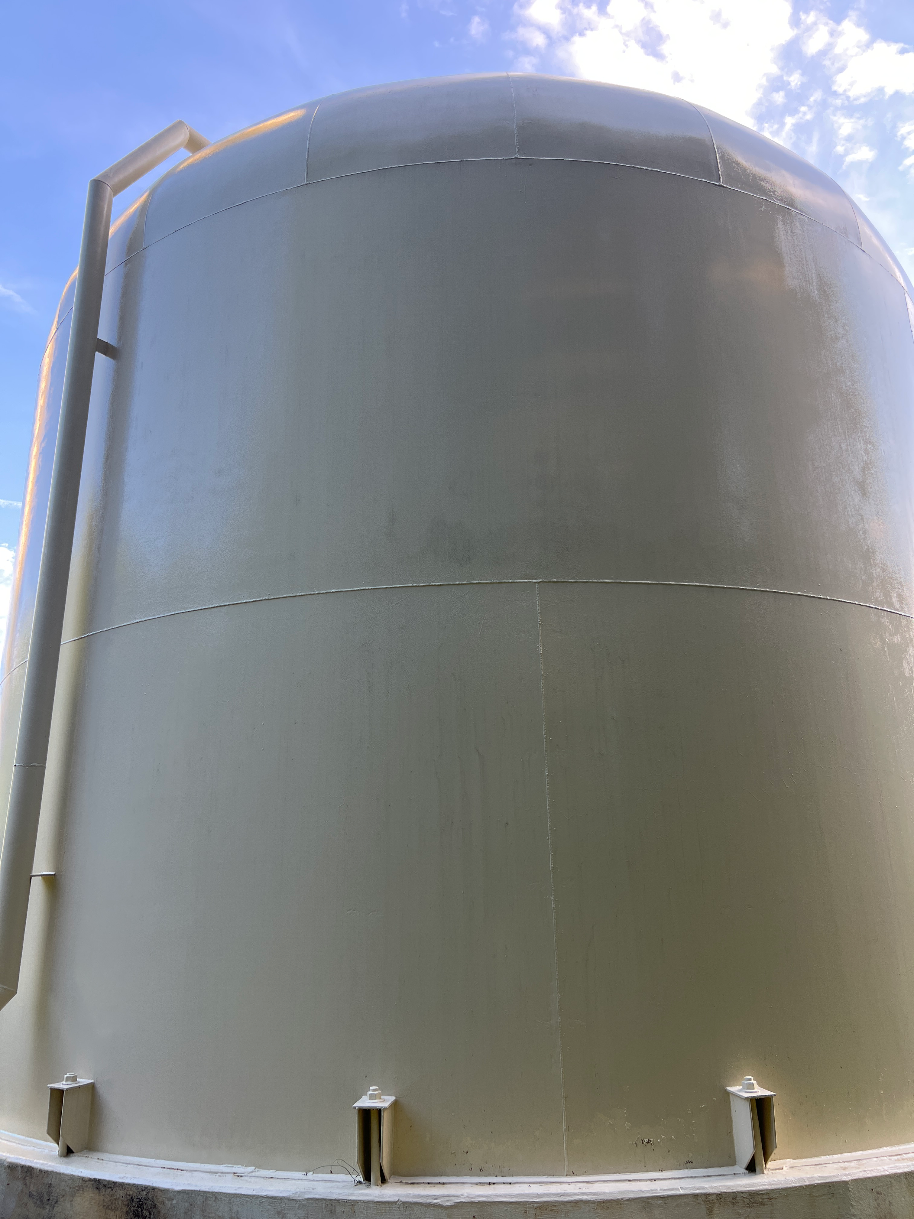 Dome tank spotless post drone wash